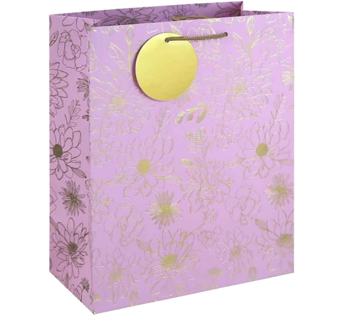 GOLDEN FLORAL LARGE GIFT BAG