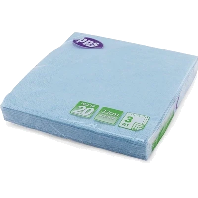 Pps 3Ply 33Cm 20 Napkins Light Blue