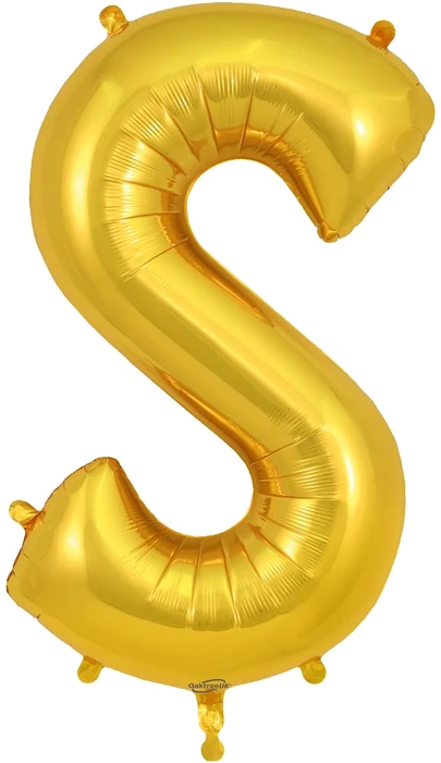 Oak Tree 34-inch letter S balloon