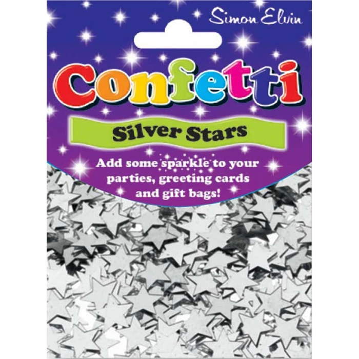 Silver Stars Confetti
