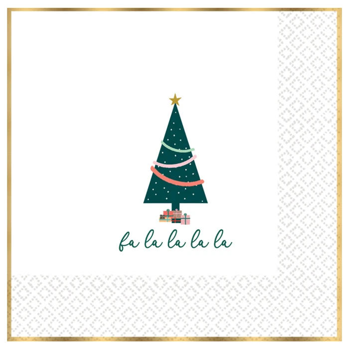 16PK 33cm TRADITIONAL CHRISTMAS L/NAP
