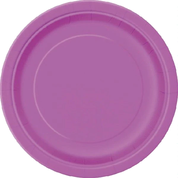 16PK 9IN PRETTY PURPLE ROUND PAPER PLATES