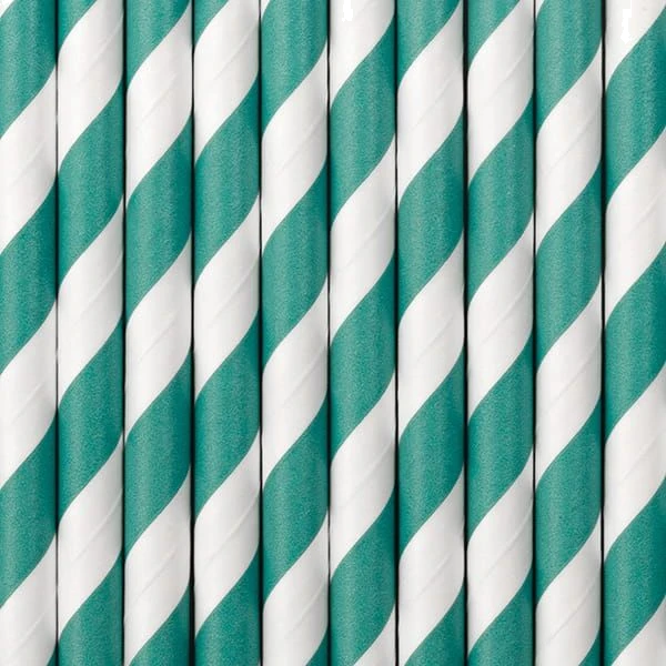 Blue Stripe Straws
