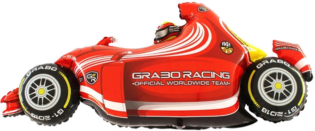 49In Red Racing Car Jumbo Foil Ball