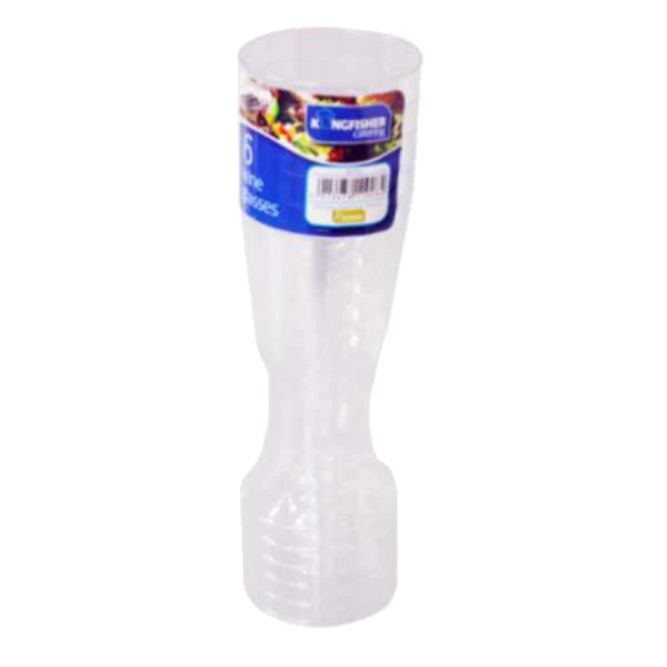 Kingfisher Plastic Wine 6 Glasses