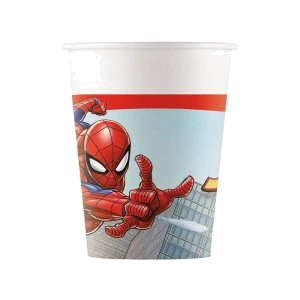 8Pk 200Ml Spiderman Crime Fighter Cups