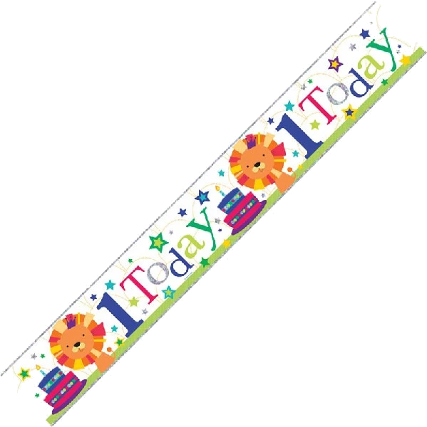 AGE 1 9FT FOIL BANNER