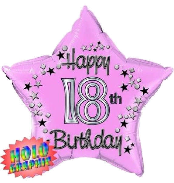 22IN 18TH PINK FOIL BALLOON