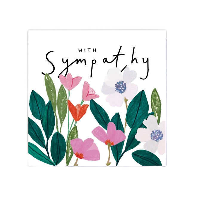 Card- With Sympathy Flowers