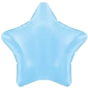 19In Lt. Blue Star Foil Balloon