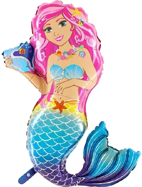 Mermaid Shaped Foil Balloon