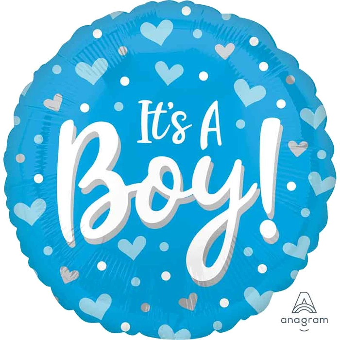 18In ItS A Boy Hearts & Foil