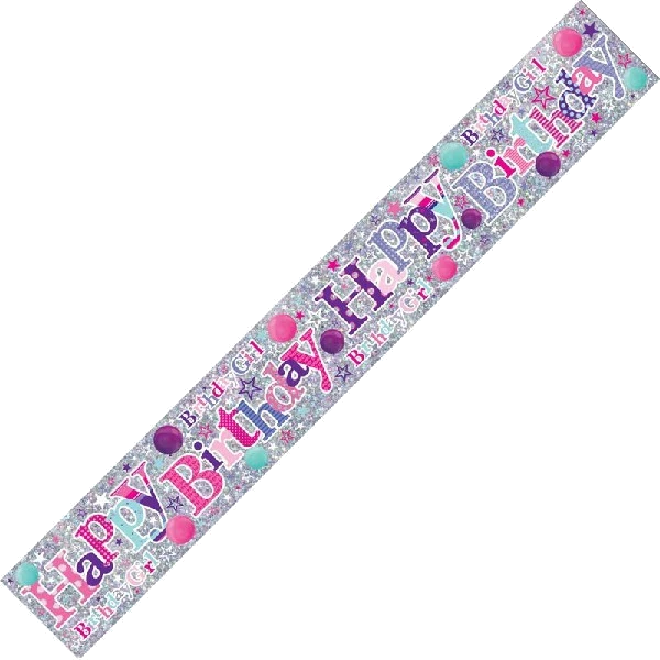 9FT BIRTHDAY GIRL BANNER