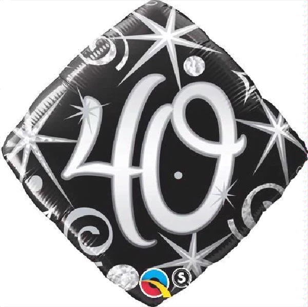 40TH B/DAY DIAMOND 18IN FOIL BALLOON