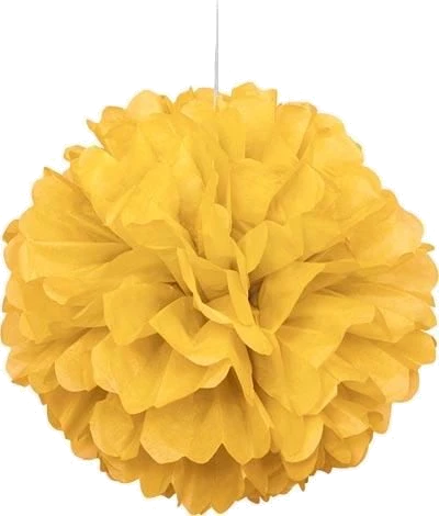 16In Sunflower Yellow Puff Decor