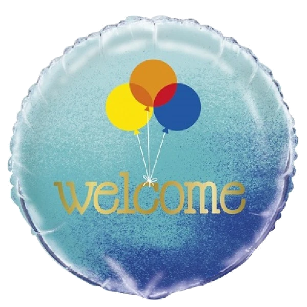18IN BLUE OMBRE WELCOME FOIL BALLOON