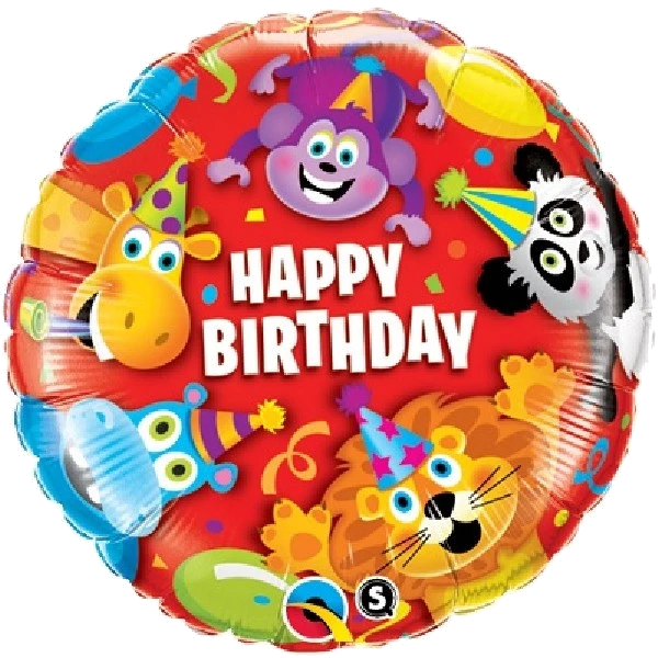 18IN B/DAY PARTY ANIMALS FOIL