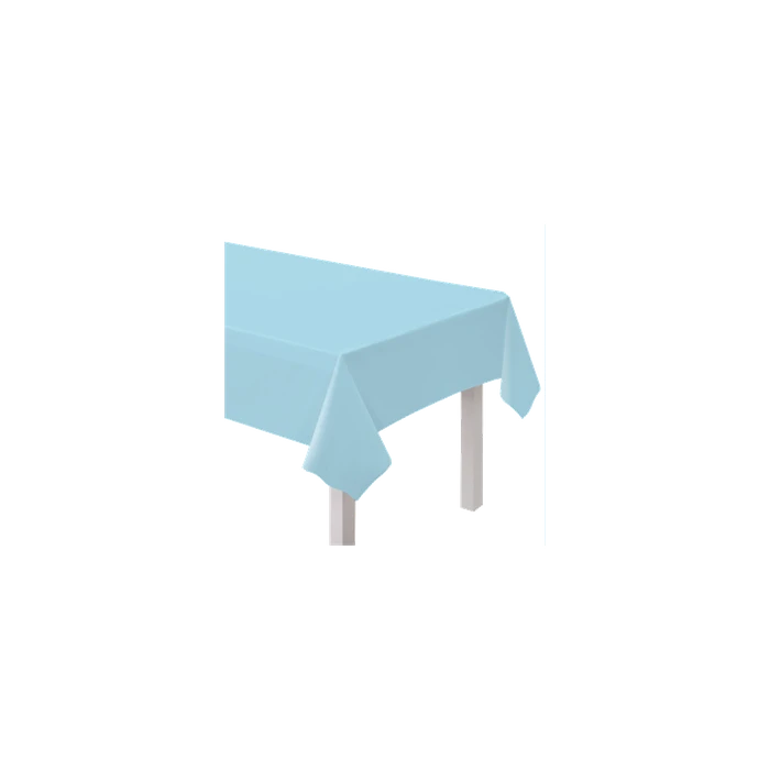 1Pk Plastic Tablecover Clear Sky Blue