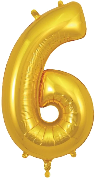 34-inch number 6 balloon