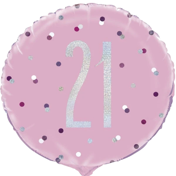 18In Glitz Pink 21 Foil Balloon