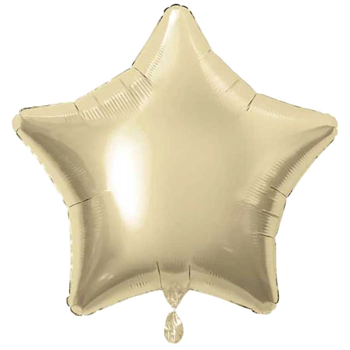 20In White Gold Star Foil Balloon