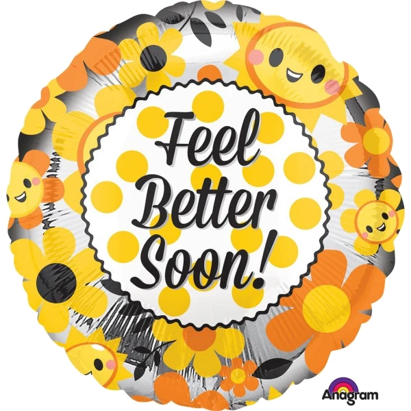 FEEL BETTER HAPPY 18IN FOIL BALLOON