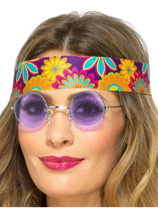 Red & White Hippie Specs Purple