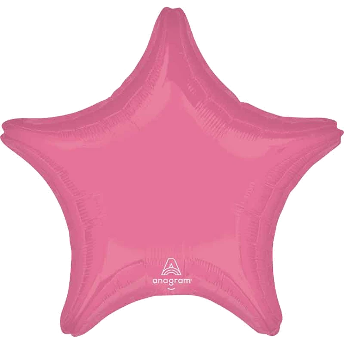 19In Vibrant Pink Star Shaped Foil