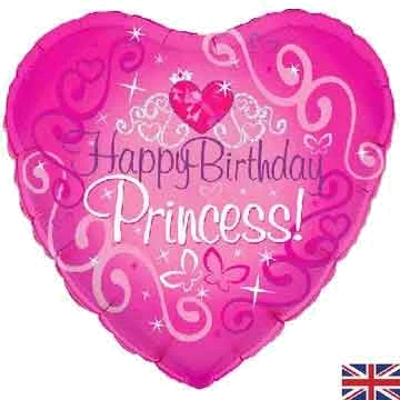 18In Happy Bday Princess Foil