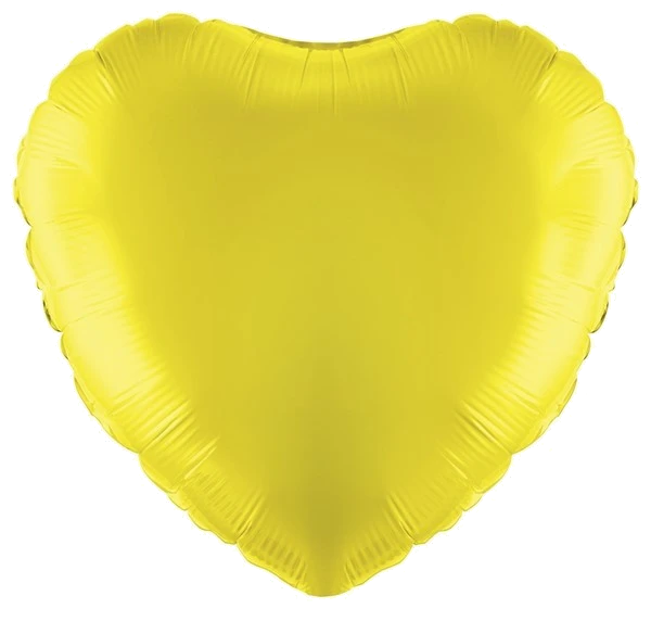 18In Yellow Heart Foil Balloon