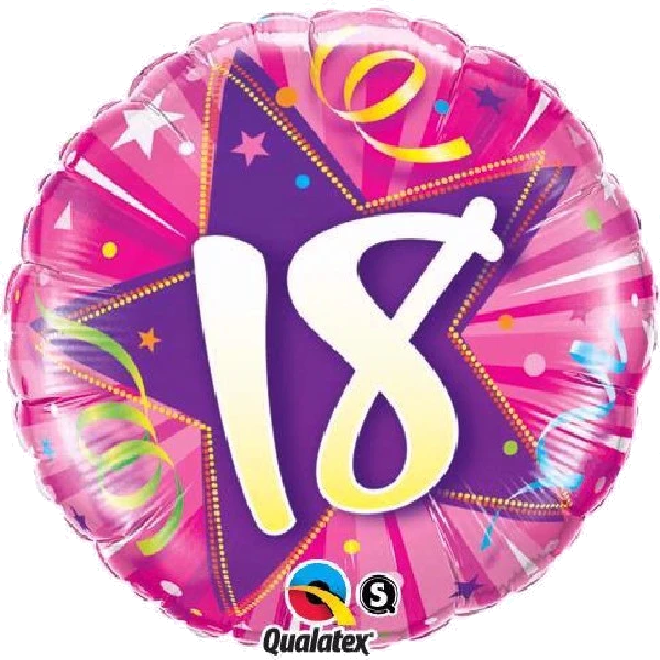18TH SHINING STAR 18IN FOIL BALLOON