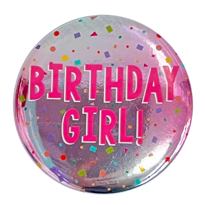 Birthday Girl Confetti Badge