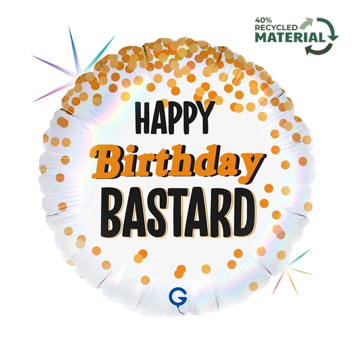 18In Happy Birthday Bastard Foil Balloon