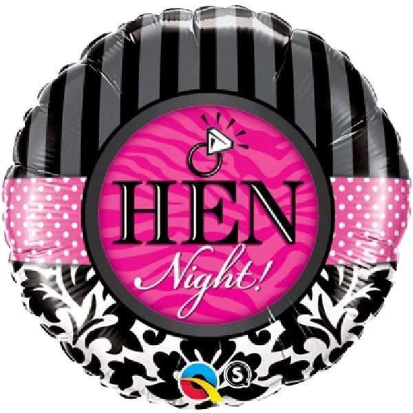 18IN HEN NIGHT DAMASK & STRIPES FOIL