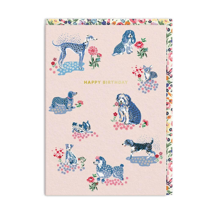 Cath Kidston Happy Birthday Puppy Fields Greeting Card