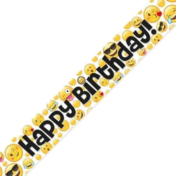 9FT EMOJI BIRTHDAY BANNER