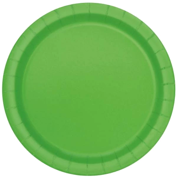 Unique Plates Round 9In Lime 16Pcs