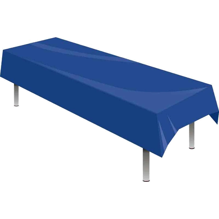 ROYAL BLUE PLASTIC TABLECOVER