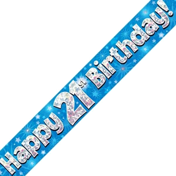 9FT 21ST BIRTHDAY BLUE BANNER