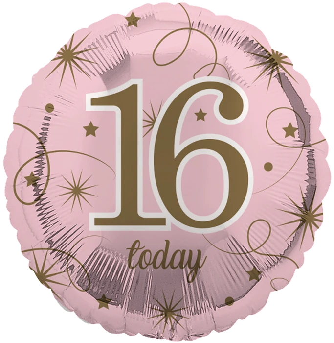 18In Age 16 Pink Foil Balloon
