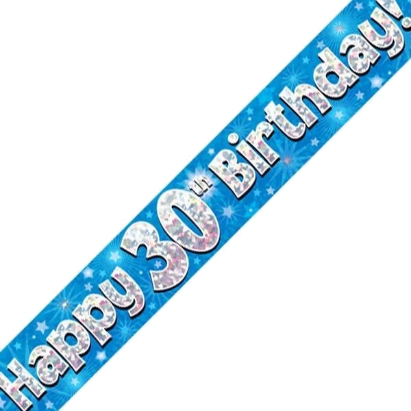 9FT 30TH BIRTHDAY BLUE BANNER