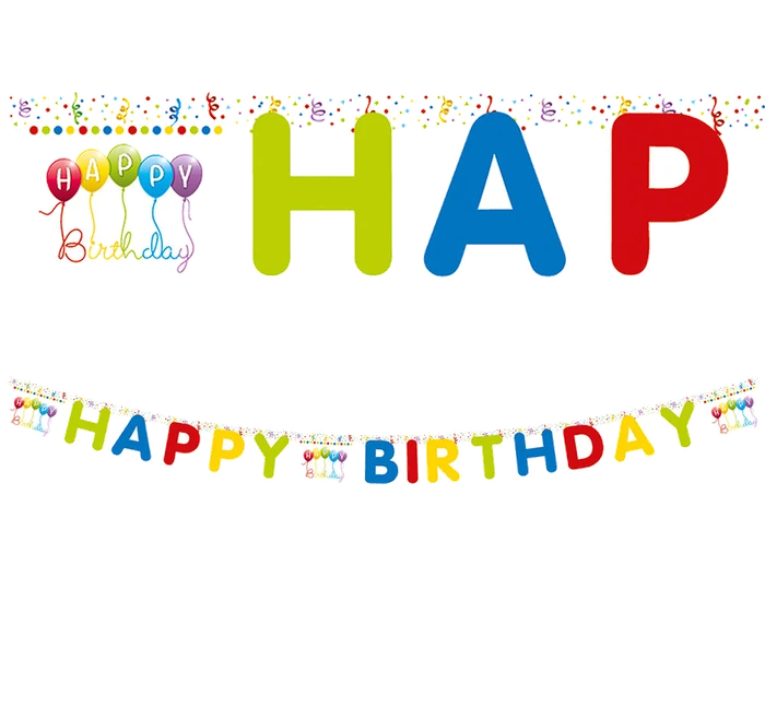 Streamers bday banner