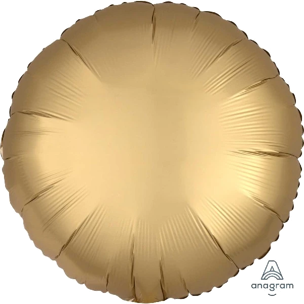 Satin Luxe Gold Sateen Circle 18In Foil