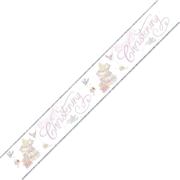 CHRISTENING GIRL 9FT BANNER