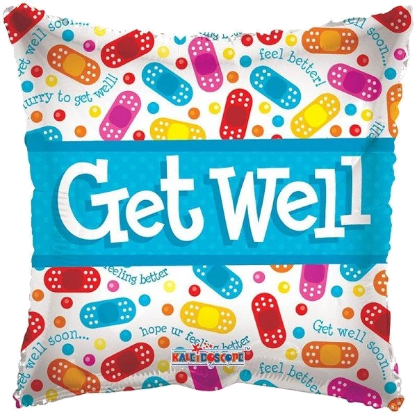 18IN GET WELL BAND AIDS FOIL BALLOON