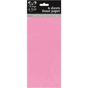 (6) Pink Tissue Paper Sheets 12S
