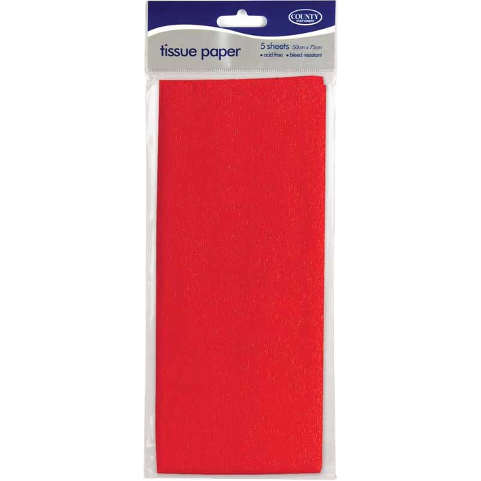 (10) RED TISSUE PAPER 12S