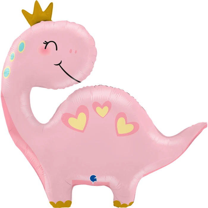 44In Pink Dino Shaped Foil Balloon