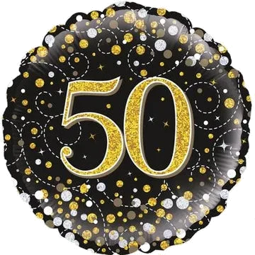 18In 50Th Sparkling Fizz Black Gold