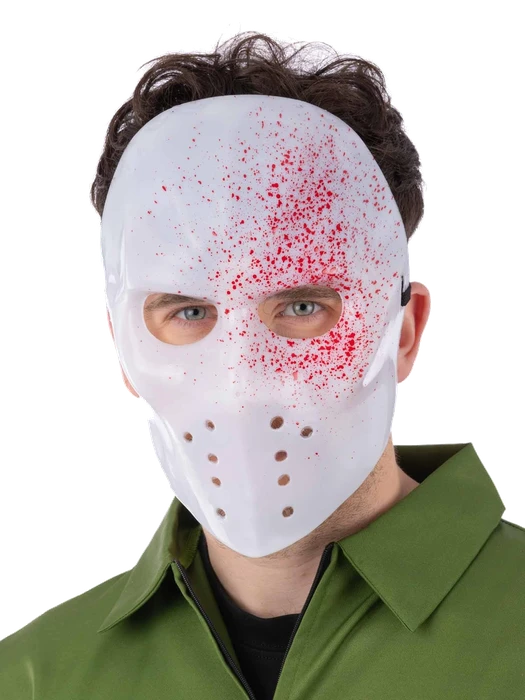 White Blood Splatter Hockey Mask